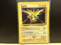 Pokemon TCG Zapdos Base Set 16/102 Holo Rare - Image 1