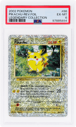 2002 Pokemon Legendary Collection Pikachu Reverse Holo #86 PSA 6 - Image 1