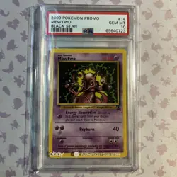Pokemon Mewtwo 14 Black Star Promo 2000 - PSA 10 Gem Mint - POP 313 - Image 1