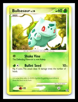 💥 2007 Pokemon Secret Wonders #77/132 Bulbasaur Non Holo - Image 1