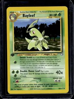 2000 Pokemon Neo Genesis 1st Edition Bayleef #29/111 - Image 1