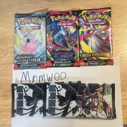 Pokemon Booster Packs 5 Lot - Phantasmal, Journey, Mega Evolution, Korean Bolt - Image 3