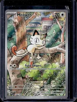 2025 Pokemon Phantasmal Flames Meowth Illustration Rare #106/094 - Image 1