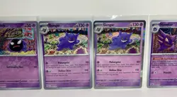 Pokemon 151 Gengar, Haunter, Ghastly Lot Holo & Reverse - Image 1