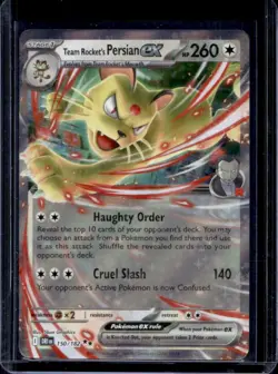 2025 Pokemon Destined Rivals Team Rocket's Persian ex #150/182 - Image 1