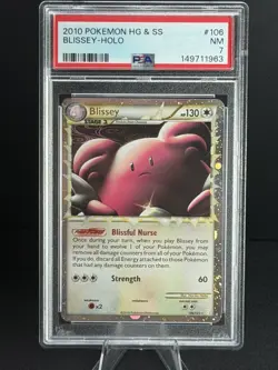 Pokemon Blissey Prime HeartGold & SoulSilver Holo Ultra Rare 106 PSA7 Fresh Cert - Image 1