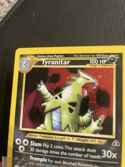 Pokemon TCG Tyranitar Neo Discovery Holo Near Mint - Image 2