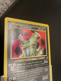 Pokemon TCG Tyranitar Neo Discovery Holo Near Mint - Image 3