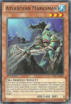 Lightly Played, English Yu Gi Oh Atlantean Marksman - SDRE-EN003 - Common - 1st - Image 1