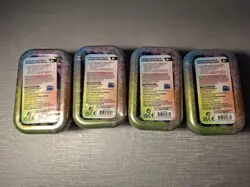 Pokemon TCG Scarlet and Violet Paldean Fates Mini tin damaged new, booster pack - Image 2