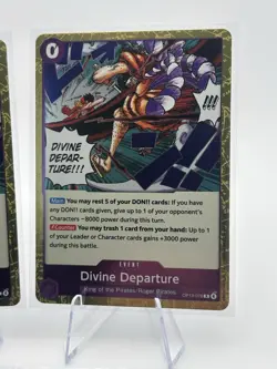 Bandai One Piece Card Game OP13 Foil Event Divine Departure OP13-076 x4 play set - Image 3