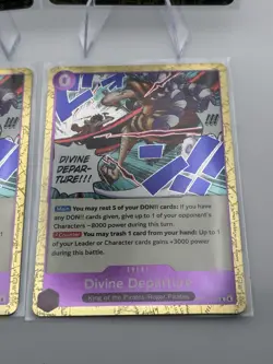 Bandai One Piece Card Game OP13 Foil Event Divine Departure OP13-076 x4 play set - Image 4