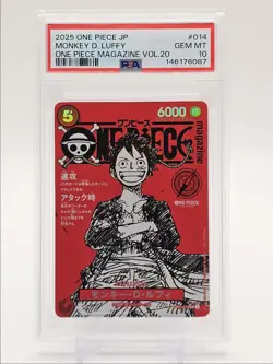 MONKEY D. LUFFY 2025 ONE PIECE JAPANESE SUPER RARE D #ST21-014 PSA 10 Q6095 - Image 1