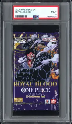 2025 Bandai One Piece Royal Blood OP-10 Booster Pack PSA 9 MINT - Image 5