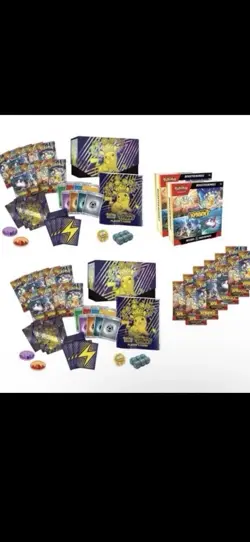 Pokemon Surging Sparks Elite Trainer Box + Booster Bundle 2-pack Costco In Hand - Image 1