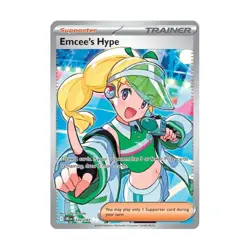 Pokemon SV: Destined Rivals Emcee's Hype - 220/182 (UR) #220/182 (Holo) NM - Image 1