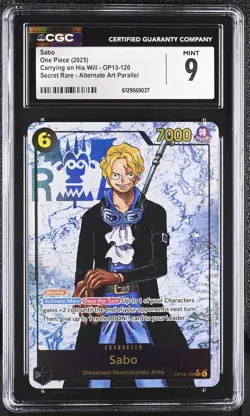 2025 Carrying on His Will #OP13-120 Sabo CGC 9 - Image 1