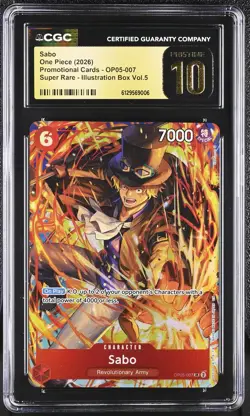 2026 Promotional Cards #OP05-007 Sabo CGC Pristine 10 - Image 1