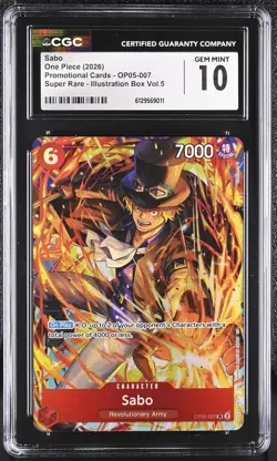 2026 Promotional Cards #OP05-007 Sabo CGC 10 - Image 1