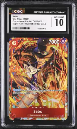 2026 Promotional Cards #OP05-007 Sabo CGC 10 - Image 1