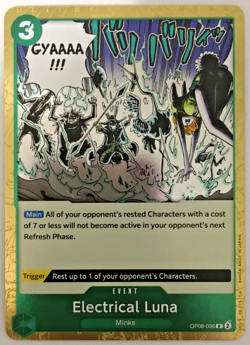 ONE PIECE ELECTRICAL LUNA OP08-036 TWO LEGENDS RARE FOIL NEAR MINT - Image 1