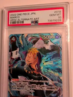 2023 One Piece Japanese Marco Paramount War OP02-018 Alt Art PSA 10 Gem Mint - Image 2