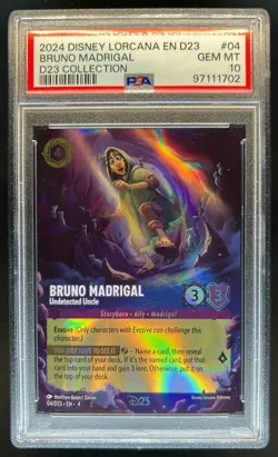 2024 Disney Lorcana Bruno Madrigal D23 Collection #04 PSA 10 GEM MINT Gem Mint - Image 1