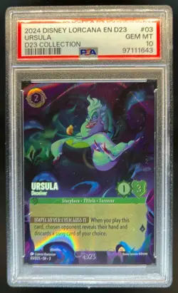 2024 Disney Lorcana Ursula D23 Collection #03 PSA 10 GEM MINT Gem Mint - Image 1