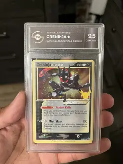 TGA 9.5 Greninja Gold Star Celebrations Pokemon Card - Image 1