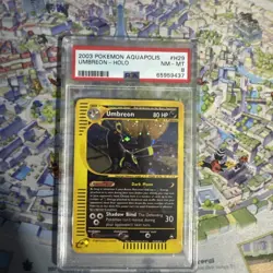 Umbreon Aquapolis Holo Pokemon Card H29 PSA 8 2003 NM-MT - Image 1