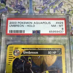 Umbreon Aquapolis Holo Pokemon Card H29 PSA 8 2003 NM-MT - Image 4