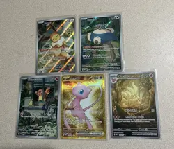 Pokemon TCG 5 Card Lot Mew Ex Eevee Snorlax Ninetails Charmander 151 ETB Promos - Image 1