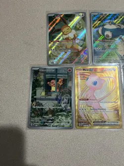 Pokemon TCG 5 Card Lot Mew Ex Eevee Snorlax Ninetails Charmander 151 ETB Promos - Image 2