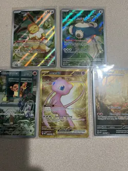 Pokemon TCG 5 Card Lot Mew Ex Eevee Snorlax Ninetails Charmander 151 ETB Promos - Image 3