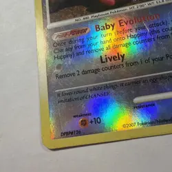 Happiny 52/123 Reverse Holo Pokemon Card Diamond & Pearl 2007 Stamped - Image 4