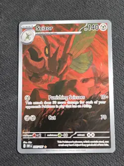 Pokemon TCG Scizor 205/197 Sv03: Obsidian Flames Holo Card Near Mint Condition - Image 1