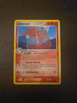 Camerupt EX Crystal Guardians 3/100 Holo Rare Pokemon Card TCG with swirl! - Image 1