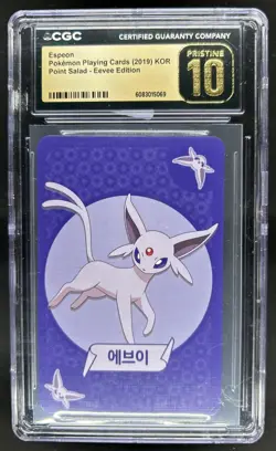 2019 Pokemon Playing Cards Korean Espeon Point Salad CGC 10 PRISTINE - Image 1
