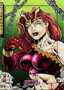 2011 Dangerous Divas Sketch Card - LARRY SLICKAWAY SCHLEKEWY - TITANIA - Image 1
