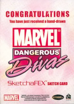2011 Dangerous Divas Sketch Card - LARRY SLICKAWAY SCHLEKEWY - TITANIA - Image 2