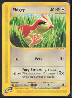 Pidgey Common Expedition 123/165 HP Pokemon Card - Image 1