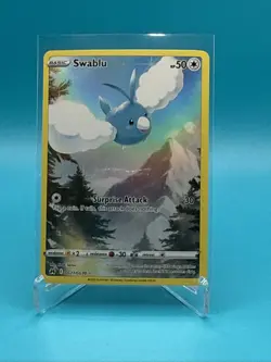 Pokemon TCG Swablu Crown Zenith: Galarian Gallery Holo Ultra Rare Card GG27/GG70 - Image 1