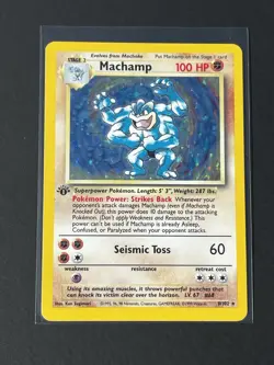 Machamp 8/102 1st Edition Holo - Base Set - Pokemon TCG 1999 LP Card Rare - Image 1