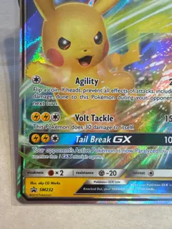 Pokemon Pikachu GX SM232 Black Star Promo Holo Card Sun & Moon - Image 4