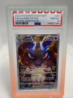 PSA 10 GEM MINT Lucario VSTAR SWSH291 SWSH: Sword & Shield Promo Cards Holo - Image 1