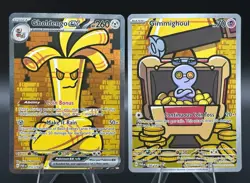 Gholdengo ex 252/182 + Gimmighoul 198/182 SV:PAR Connecting Art Card Lot NM-LP - Image 1