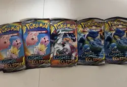 Pokemon Trading Card Game Sun & Moon Cosmic Eclipse Booster Pack X5 820650805899 - Image 1