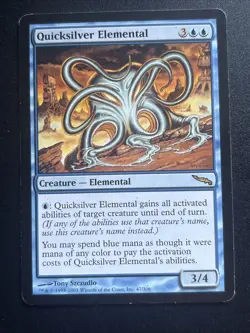 MTG Quicksilver Elemental Mirrodin Magic the Gathering #47 LP - MP x1 - Image 1