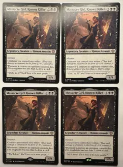 4x Massacre Girl, Known Killer NM Commander Lorwyn Eclipsed Magic the Gathering - Image 1