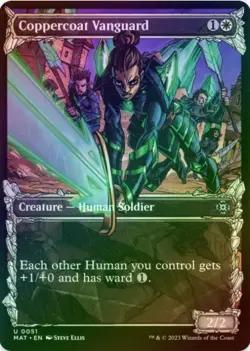 1 x Coppercoat Vanguard - Foil - Borderless - MAT - LP - MTG - Image 1